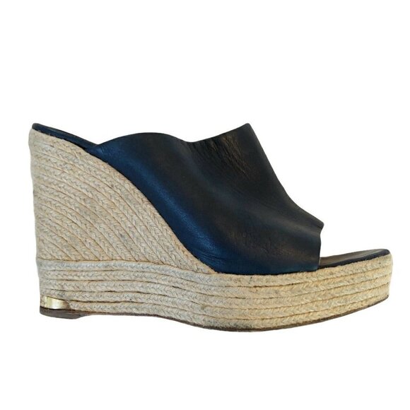 PALOMA BARCELO Blue Leather Espadrille Sandals 9.5 - Picture 6 of 12